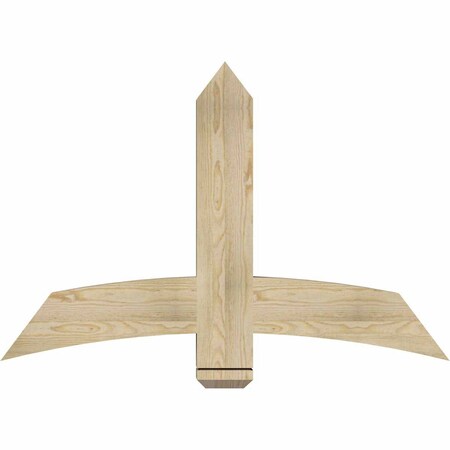 Ekena Millwork Bellingham Rough Sawn Timber Gable Bracket, Douglas Fir, 48"W x 32"H x 4"D x 6"F, 16/12 Pitch GBW048X32X0406BEL00RDF